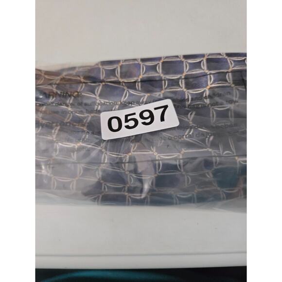 Puritan 20" Tie Clip On Blue and White Geometric‎ Pattern 100% Polyester - Picture 6 of 6